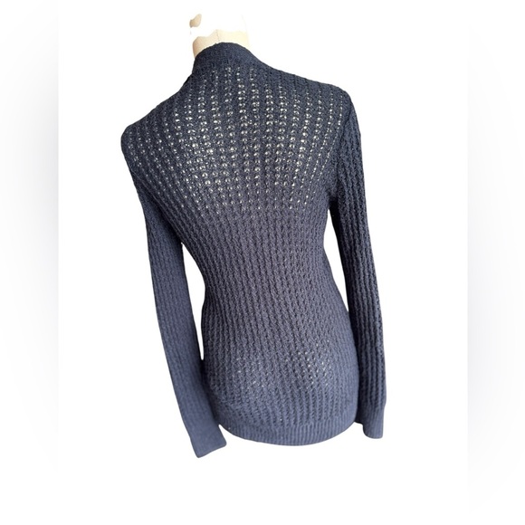 Y2K Hollister Button Up Long Navy Blue Cardigan size Small - Picture 5 of 8